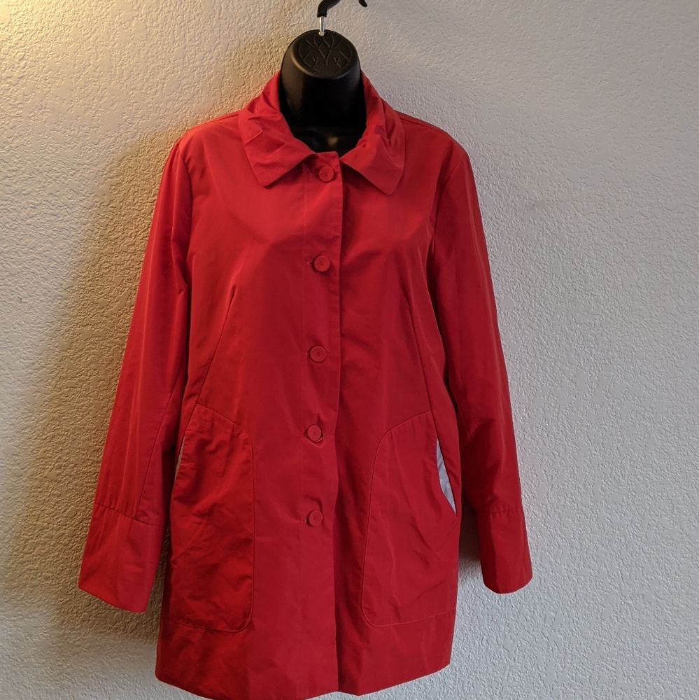Orange rain coat